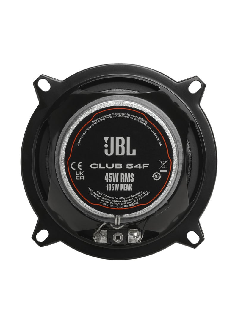 JBL JBL Club 54F 5.25" Coaxial Car Speakers – 45W RMS / 135W Peak 2-Way Slim Speakers UAE  - Image 2
