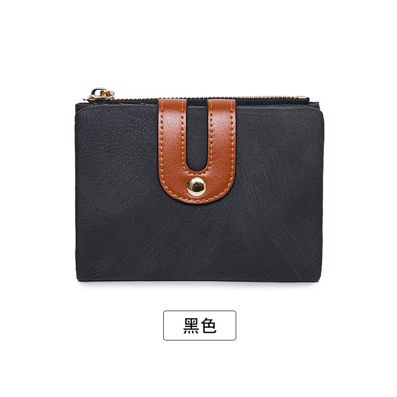 Phase Printed Leather Goods * Korean Style Wallet Female Short Style Student Simple Fashion Versatile 80% Off Stacking Wallet Female - Image 1