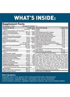 Dr. Tobias Adult Multivitamin for Women & Men, Energy & Immune Support from 42 Fruits & Vegetables Plus Probiotics, Comprehensive Daily Multivitamins for Men & Women, Non-GMO, 90 Tablets, 30 Servings  - Image 2