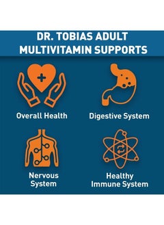 Dr. Tobias Adult Multivitamin for Women & Men, Energy & Immune Support from 42 Fruits & Vegetables Plus Probiotics, Comprehensive Daily Multivitamins for Men & Women, Non-GMO, 90 Tablets, 30 Servings  - Image 5