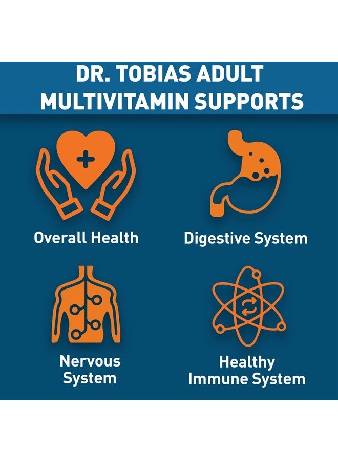 Dr. Tobias Adult Multivitamin for Women & Men, Energy & Immune Support from 42 Fruits & Vegetables Plus Probiotics, Comprehensive Daily Multivitamins for Men & Women, Non-GMO, 90 Tablets, 30 Servings - Image 5