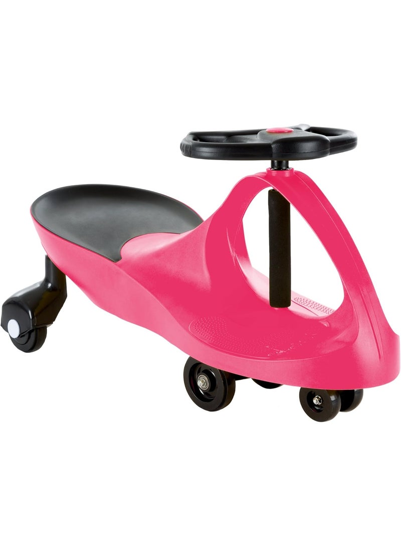 سيارة هزازة - لعبة ركوب للاطفال بعمر 3 سنوات فما فوق - العاب ركوب للاطفال بدون بطاريات او تروس او دواسات، فقط قم بلف وتذبذب وانطلق من هابي كيدو (وردي فاقع ) - Image 1