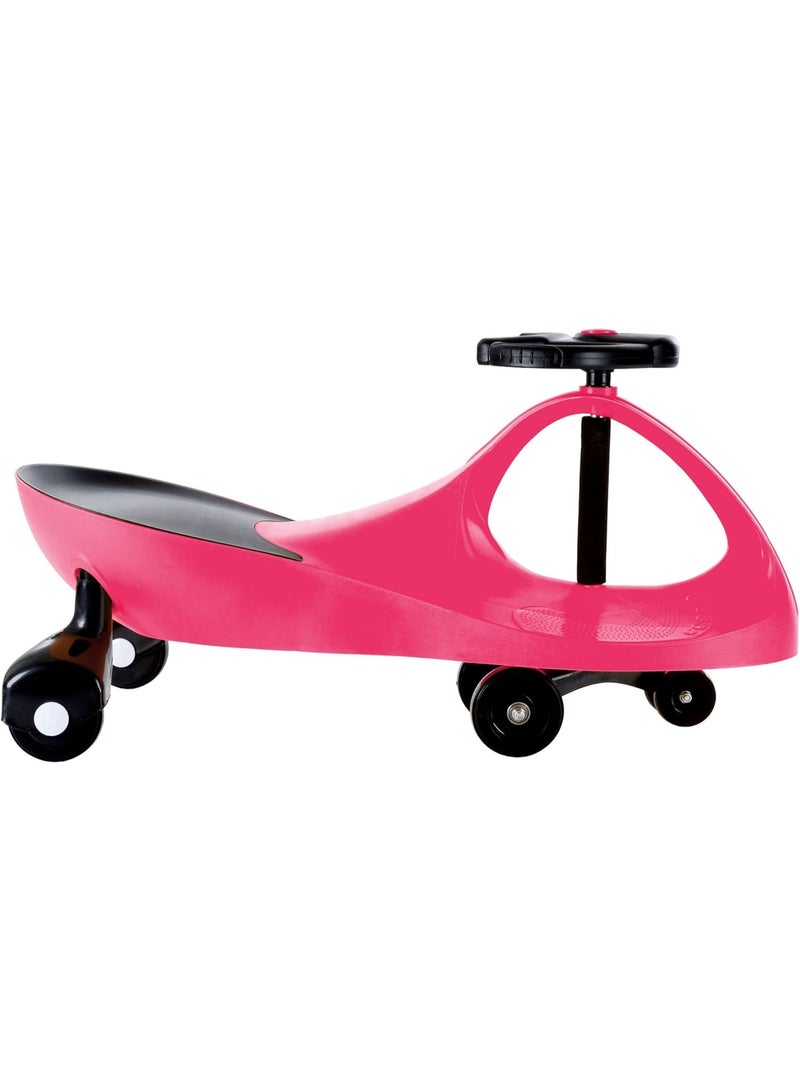 سيارة هزازة - لعبة ركوب للاطفال بعمر 3 سنوات فما فوق - العاب ركوب للاطفال بدون بطاريات او تروس او دواسات، فقط قم بلف وتذبذب وانطلق من هابي كيدو (وردي فاقع ) - Image 4