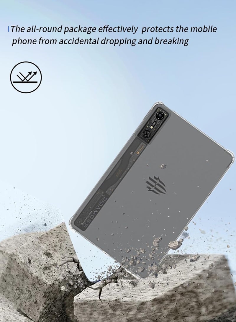 Case for ZTE Nubia RedMagic Pad Pro 10.9", Shockproof Impact Resistant Flexible Cover, Anti-Scratch Transparent Clear TPU Protective Shell -Clear  - Image 2