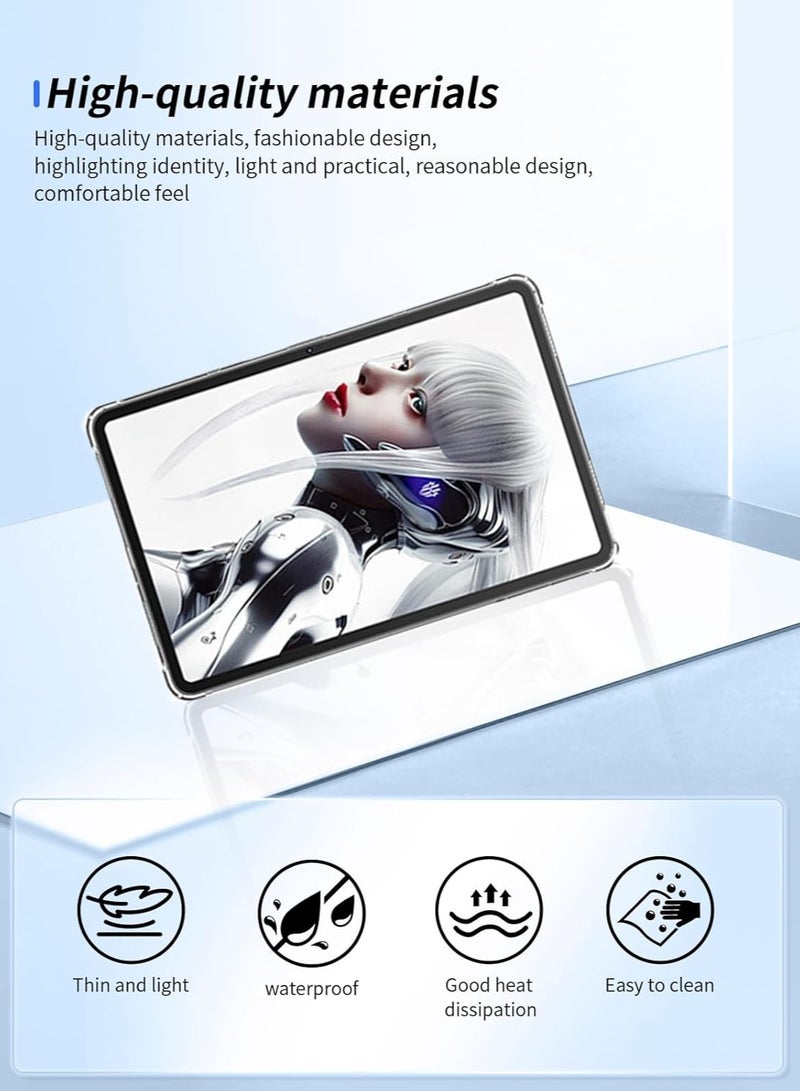 Case for ZTE Nubia RedMagic Pad Pro 10.9", Shockproof Impact Resistant Flexible Cover, Anti-Scratch Transparent Clear TPU Protective Shell -Clear  - Image 4