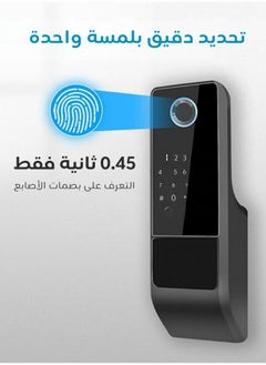 Generic Intelligent Door Lock Digital Password Outdoor Iron Door Double Fingerprint Electronic Wheel Lock Suitable for Home Office Front Door Bedroom  - Image 4