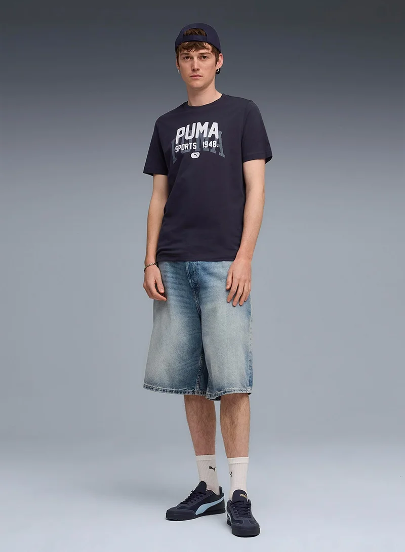 PUMA new navy Puma Men's Graphic Varsity Tee for Men | Best Price UAE