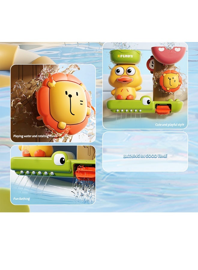 Funny Baby Toddler Bath Toys,Bath Wall Toy for Toddlers Baby and Kids,Water Spray Baby Bath ,Boys and Girls Bathtub Toy,baby children's bathroom, playing in the water, soaking in a bath,Spinning Gear and Googly Eyes for Toddler or Baby Bath Time, Sensory Development Bath Tub Toys - Image 4
