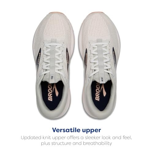 Brooks Women’s Revel 7 Neutral Running Shoe - Oyster/White/Tropical Peach - 6.5 Medium - Image 4