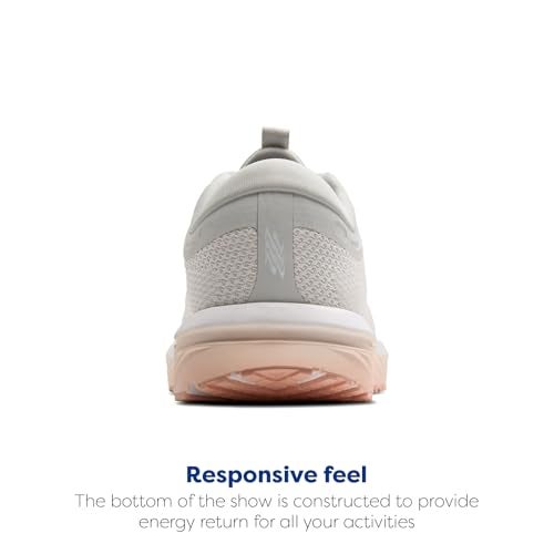 Brooks Women’s Revel 7 Neutral Running Shoe - Oyster/White/Tropical Peach - 6.5 Medium - Image 3