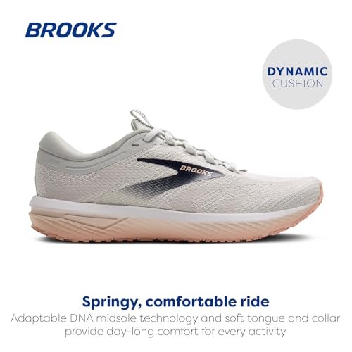 Brooks Women’s Revel 7 Neutral Running Shoe - Oyster/White/Tropical Peach - 6.5 Medium - Image 2