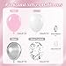 Leraqertra 60pcs Pink and Silver Balloons 12inch with Pink White Silver Confetti Balloons for Graduation Baby Shower Birthday Party Decorations - Image 4