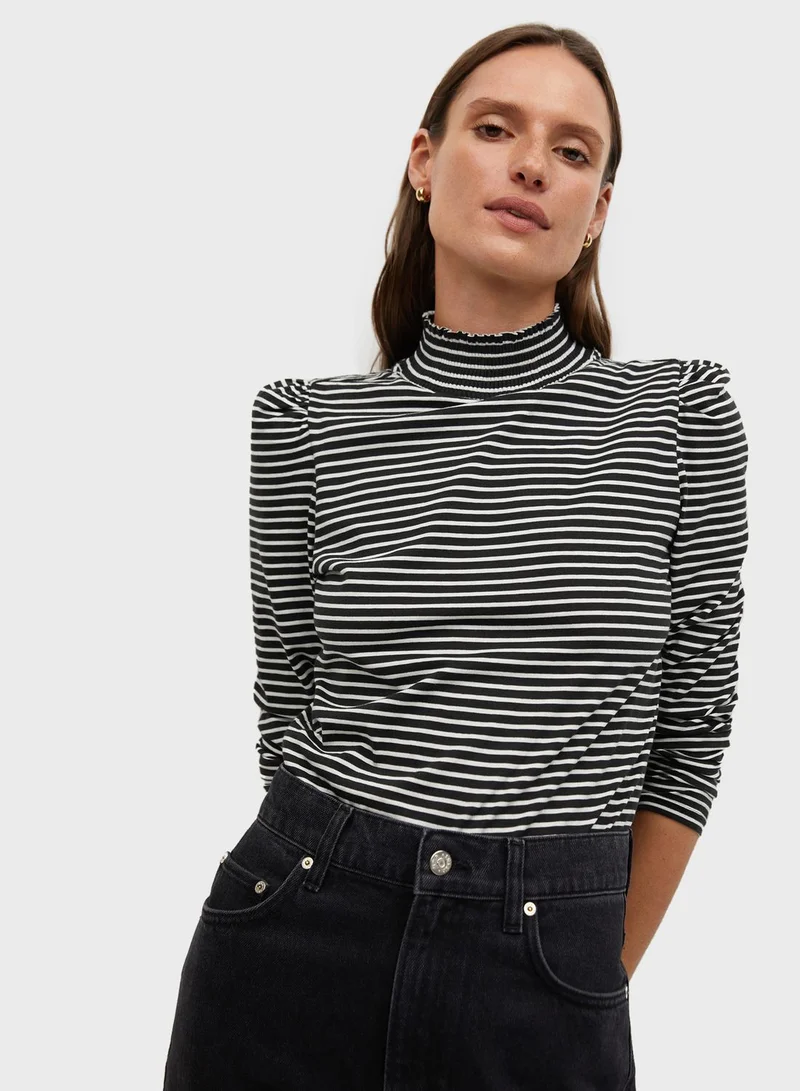 MANGO High Neck T-Shirt