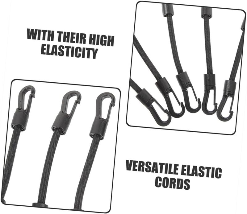 Gatuida 4pcs Elastic Hook Straps Outdoor Camping Accessory Multi Use Rope Tie Downs Portable Pom Hooks for Kayak Tents and Daily Use - Image 2