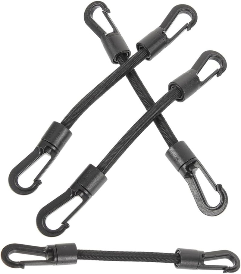 Gatuida 4pcs Elastic Hook Straps Outdoor Camping Accessory Multi Use Rope Tie Downs Portable Pom Hooks for Kayak Tents and Daily Use - Image 4