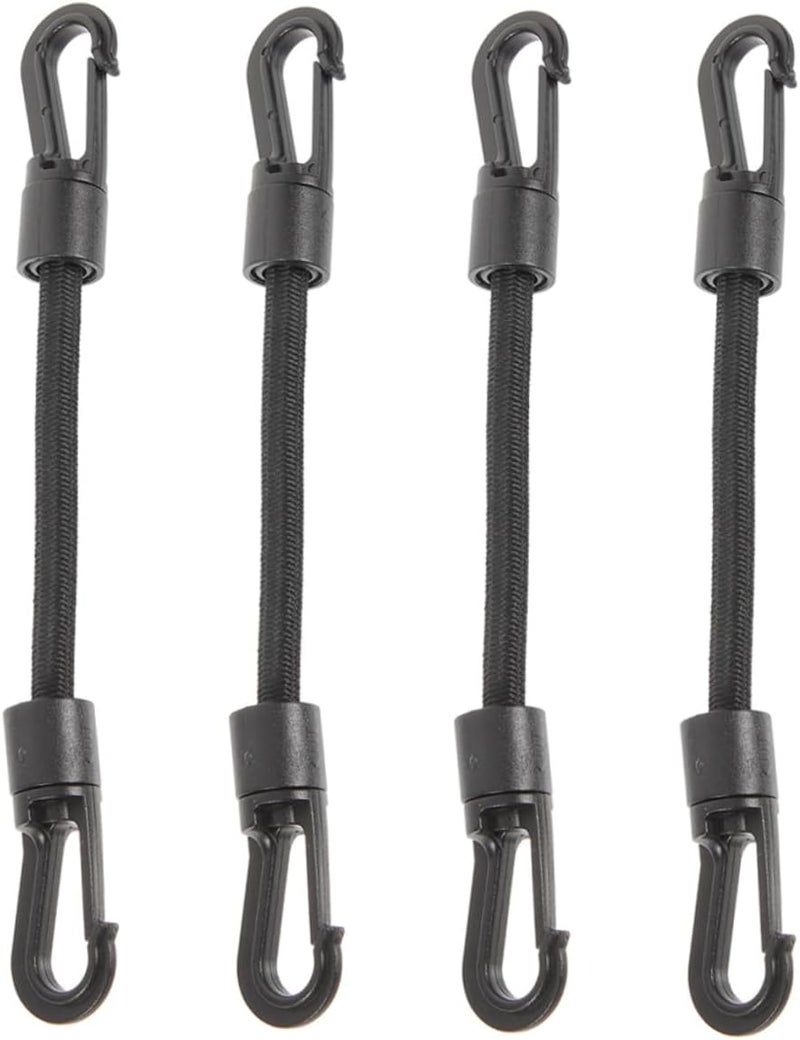 Gatuida 4pcs Elastic Hook Straps Outdoor Camping Accessory Multi Use Rope Tie Downs Portable Pom Hooks for Kayak Tents and Daily Use - Image 5