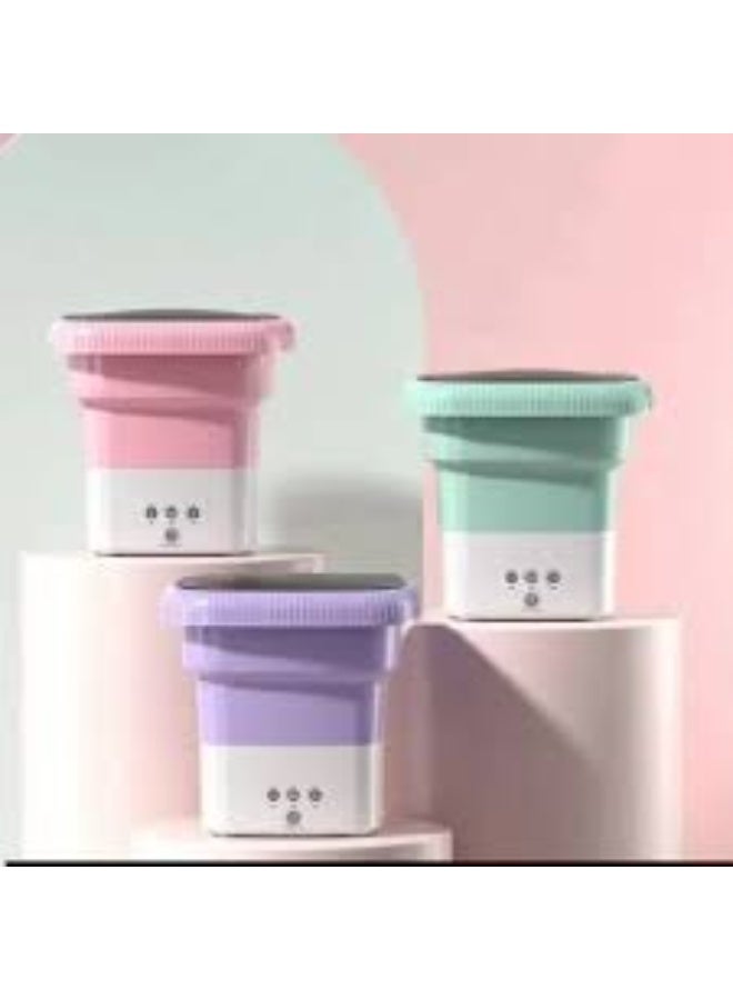 Portable Mini Foldable Washing Machine - Multi-Color Electric Mini Washing Machine for Underwear, Socks, and Light Baby Clothes - Practical and Space-Saving Travel Washing Machine for Home and Travel Use - Image 2