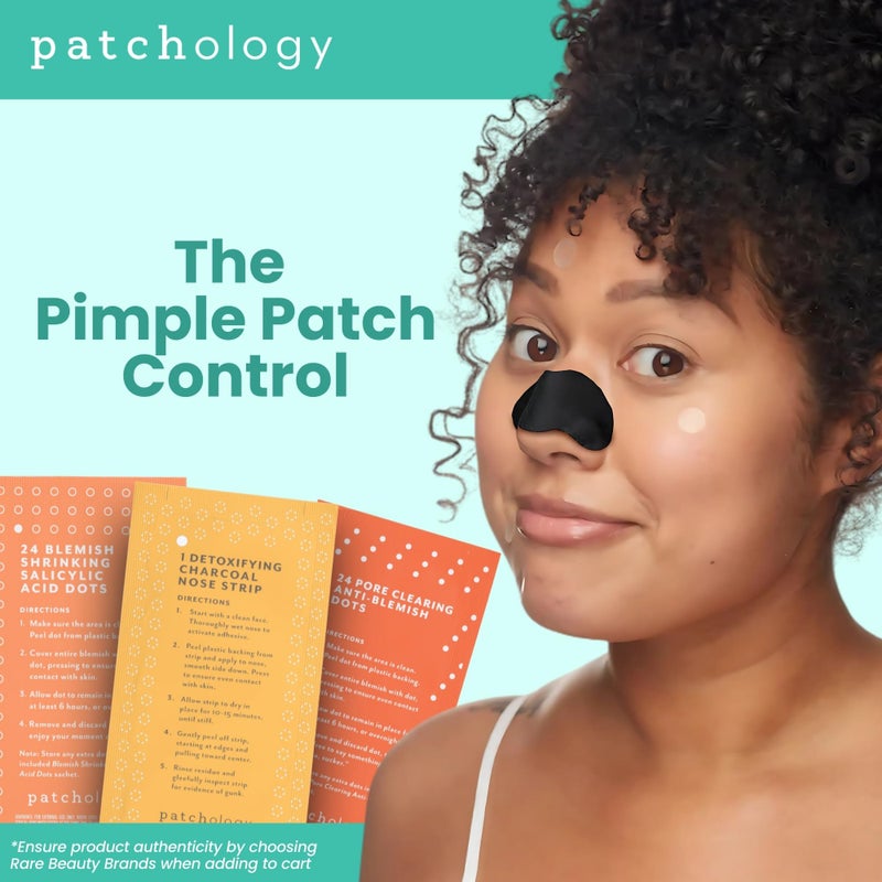 Patchology Breakout Box 3-in-1 Pimple & Acne Spots Treatment Patch Kit with 3 Nose Strips, 24 Salicylic Acid Dots, and 24 Hydrocolloid Dots - For Men and Women - Dark Spot Patches for Face - Image 2
