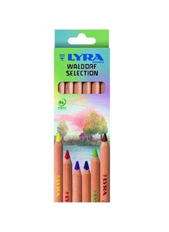 Waldorf Selection Triangular Colored Pencils Set Of 6 Jumbo Colored Pencils With A 6.25Mm Core Highly Pigmented Thick Colored Pencils For Artists And Students Durable Pencils For Coloring