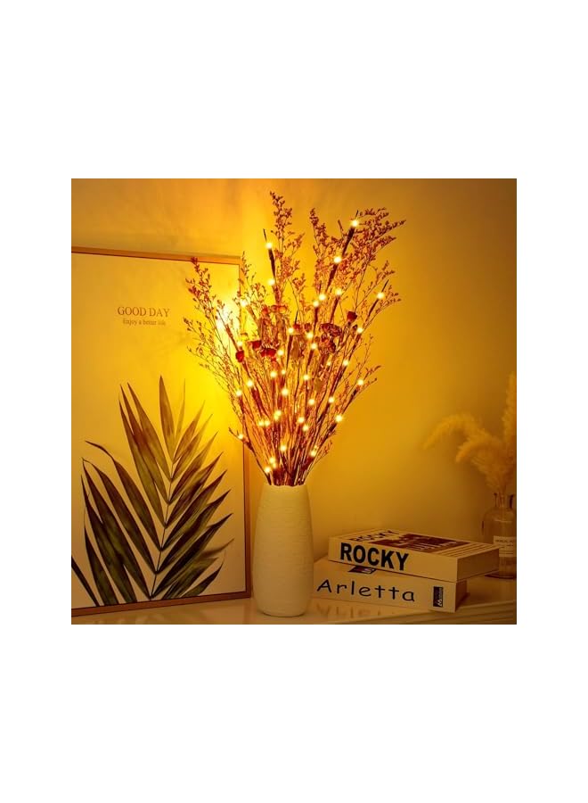 The Bros 3pcs 30 inch LED branch lights, Twig lights, vase lighting branches, willow branches with USB plugs, DIY decorative lights for Halloween, Thanksgiving, and Christmas artificial trees, warm white  - Image 4