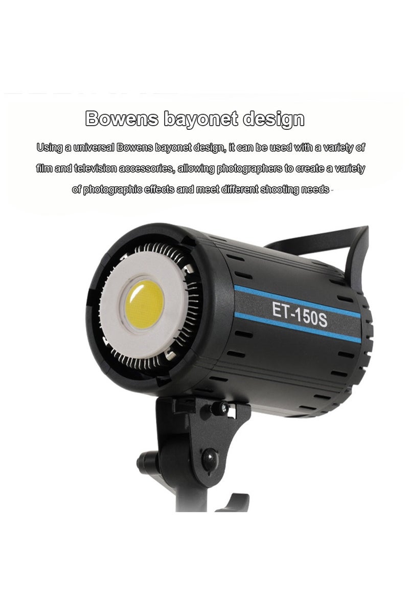 غرانفين مصباح تصوير احترافي بتقنية COB LED بقوة 150 واط مع جهاز تحكم عن بُعد لاسلكي، ثنائي اللون، درجة حرارة تتراوح بين 2700 و6500 كلفن، مؤشر تجسيد لوني عالٍ (CRI) يزيد عن 85، مصباح استوديو محمول للبث المباشر للصور والفيديو. - Image 4