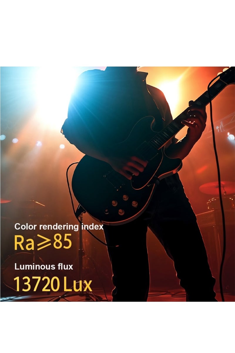 غرانفين مصباح تصوير احترافي بتقنية COB LED بقوة 150 واط مع جهاز تحكم عن بُعد لاسلكي، ثنائي اللون، درجة حرارة تتراوح بين 2700 و6500 كلفن، مؤشر تجسيد لوني عالٍ (CRI) يزيد عن 85، مصباح استوديو محمول للبث المباشر للصور والفيديو. - Image 3