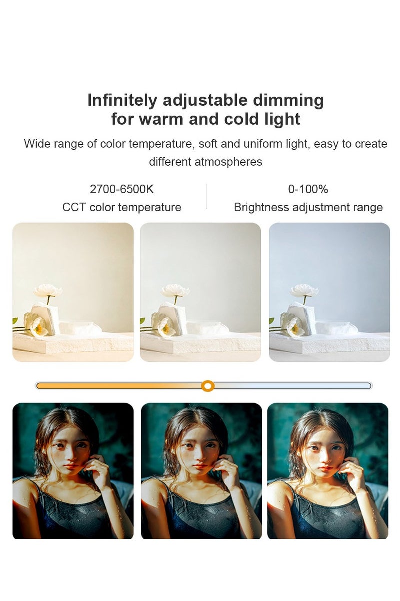 غرانفين مصباح تصوير احترافي بتقنية COB LED بقوة 150 واط مع جهاز تحكم عن بُعد لاسلكي، ثنائي اللون، درجة حرارة تتراوح بين 2700 و6500 كلفن، مؤشر تجسيد لوني عالٍ (CRI) يزيد عن 85، مصباح استوديو محمول للبث المباشر للصور والفيديو. - Image 5