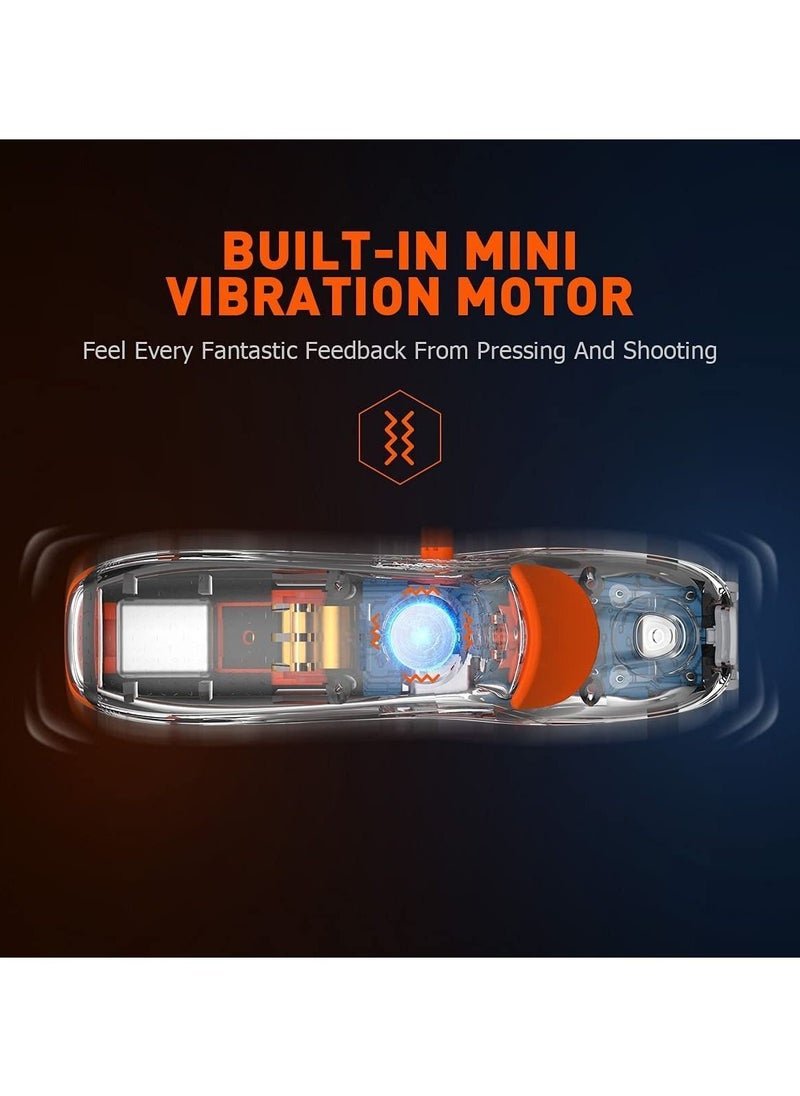 Won Mobile Gaming Trigger PUBG/COD Portable Grip Sensitive Shoot Aim Joysticks Double Fire Button Single Point/3x Burst/Custom Recording for IOS and Android Phone M1