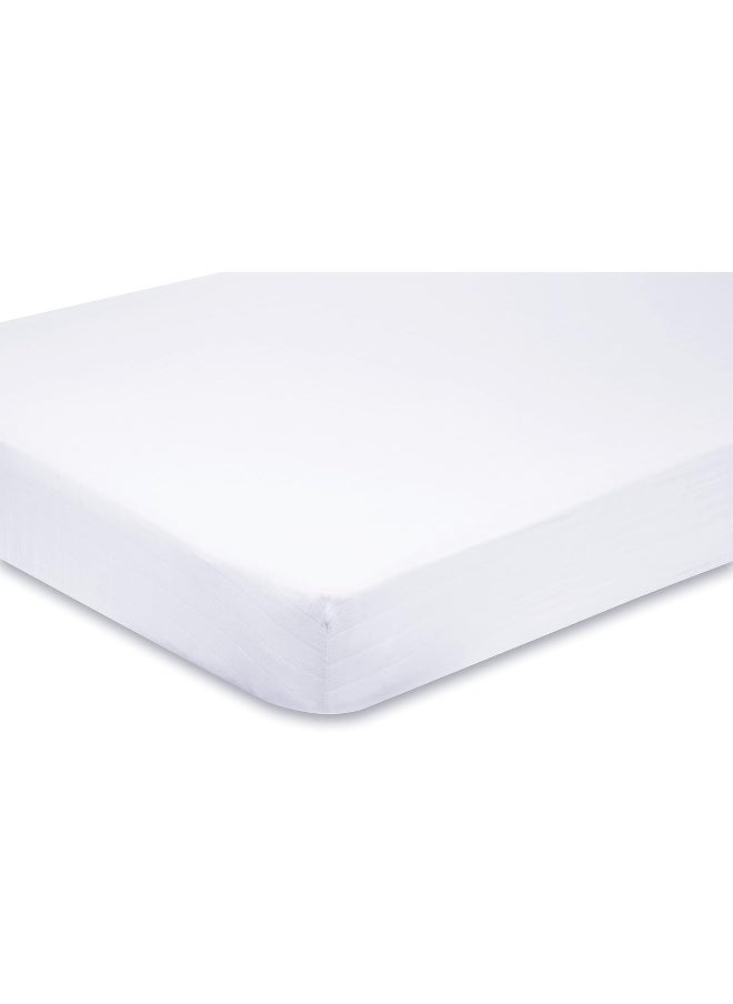 aden + anais aden + anais Essentials Classic Crib Sheet, 100% Cotton Muslin, Super Soft, Breathable, Tailored Snug Fit, Solid White  - Image 4