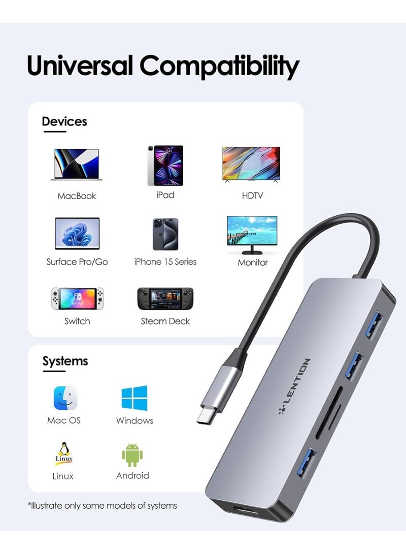 لينشن محول USB-C متعدد المنافذ من Lention موديل C18 - Image 3