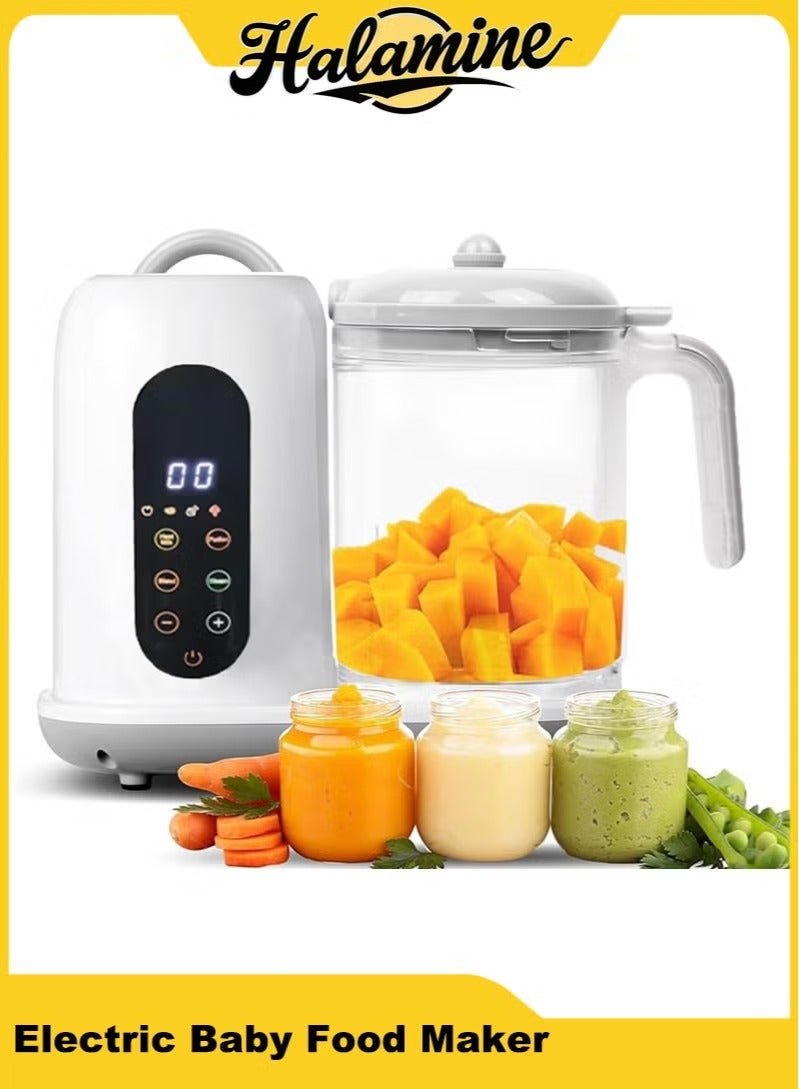 Halamine Baby Food Maker，5 in 1 Baby Food Processor，Electric Steamer and Blender, Mini Food Grinder For Cooking and Mixing Supplements，Multifunctional Steamer Grinder - Image 1