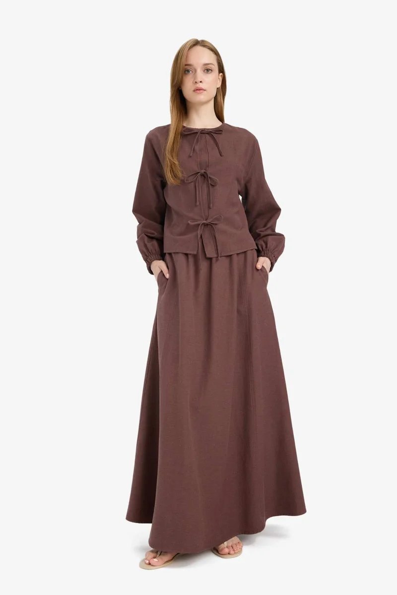 DeFacto A-Line Blend Maxi Skirt