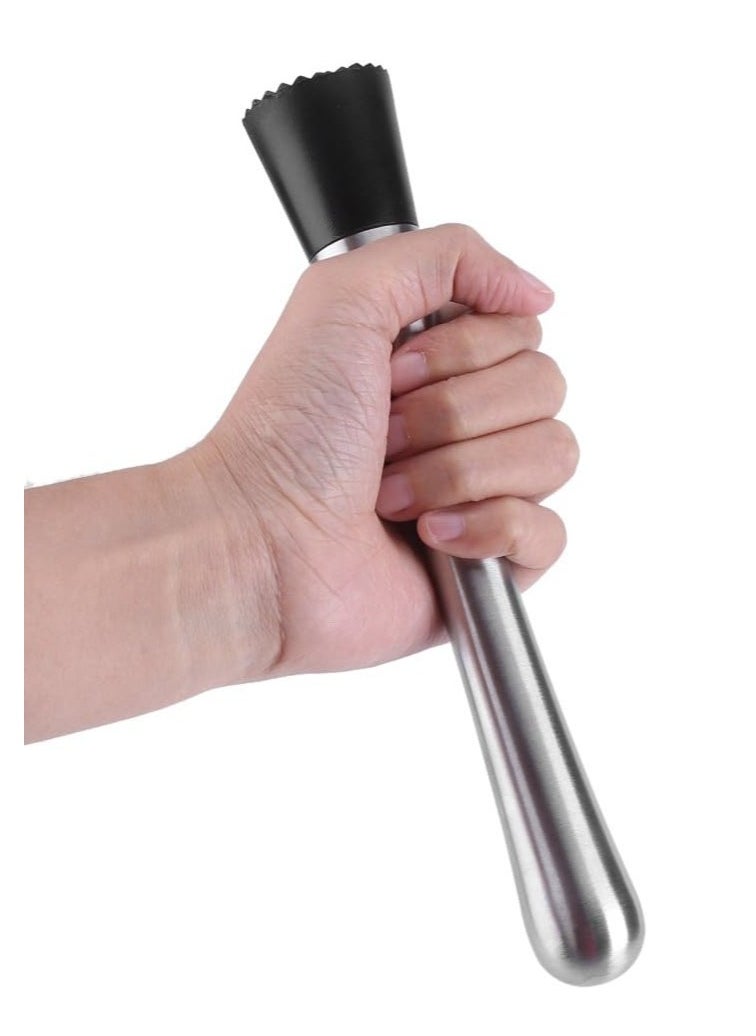 Generic 2PCS Stainless Steel Cocktail Muddler Set – Mojito Masher & Fruit Mixer Bar Tool for Bartenders | Ideal for Home Bars, Cocktails, Mocktails & Barware  📝 Product Description: Master the art of mixology with this 2-piece Stainless Steel Cocktail Muddler Set, a must-have tool  - Image 3