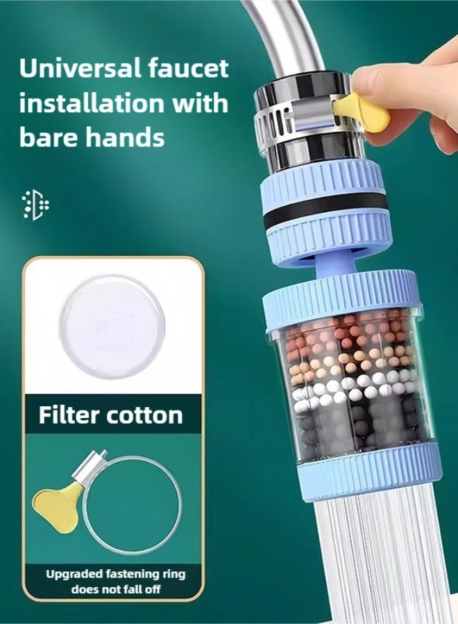Haidue 5 Pack Faucet Mount Filters,Faucet Water Filter Purifier Kitchen Tap Filtration Activated Carbon Removes Chlorine Fluoride Heavy Metals Hard Water for Home Kitchen Bathroom - Image 5