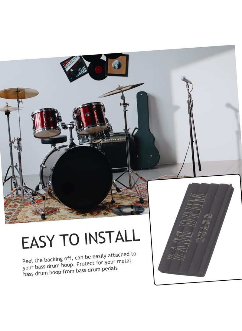 GGOOT 4 pcs Bass drum hoop guard hoop protector drum accessory Drum Pad Drum Supports Foot Pads Percussion Instrument Supplies Jazz Drum Pedal Guards Drum Supply roller rubber the basket  - Image 3