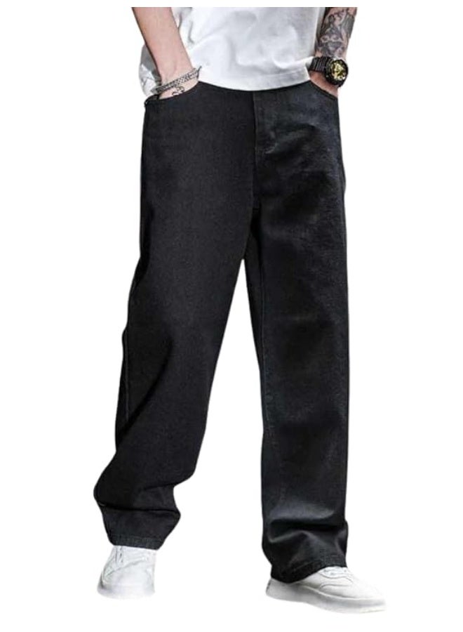 greciilooks بنطال جينز واسع (Baggy) للرجال من GRECIILOOKS – دنيم عملي شديد التحمل | بنطال عمل بخصر مرتفع وقصة مريحة، مزود بجيوب - Image 1
