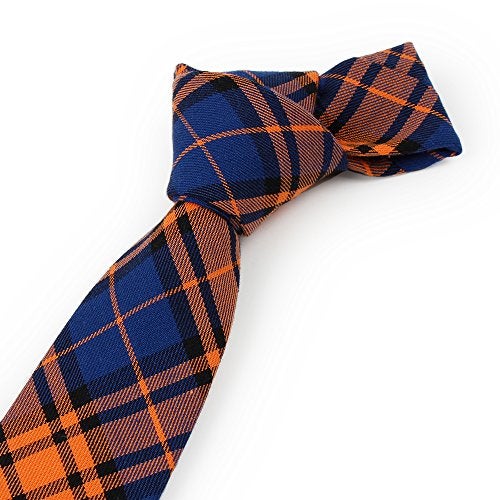 Levao Lovacely Men's Cotton Plaid Tie Skinny Necktie 210091 - Image 4