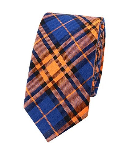 Levao Lovacely Men's Cotton Plaid Tie Skinny Necktie 210091 - Image 1