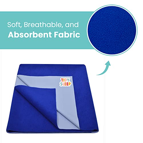 Tidy Sleep Instadry Anti-Piling Fleece Extra Absorbent Quick Dry Sheet for New Born Babies, Cotton Bed Protector Mattress Pack of 3 SGreen-BPink-RBlue Small (70x50) cm - Image 4