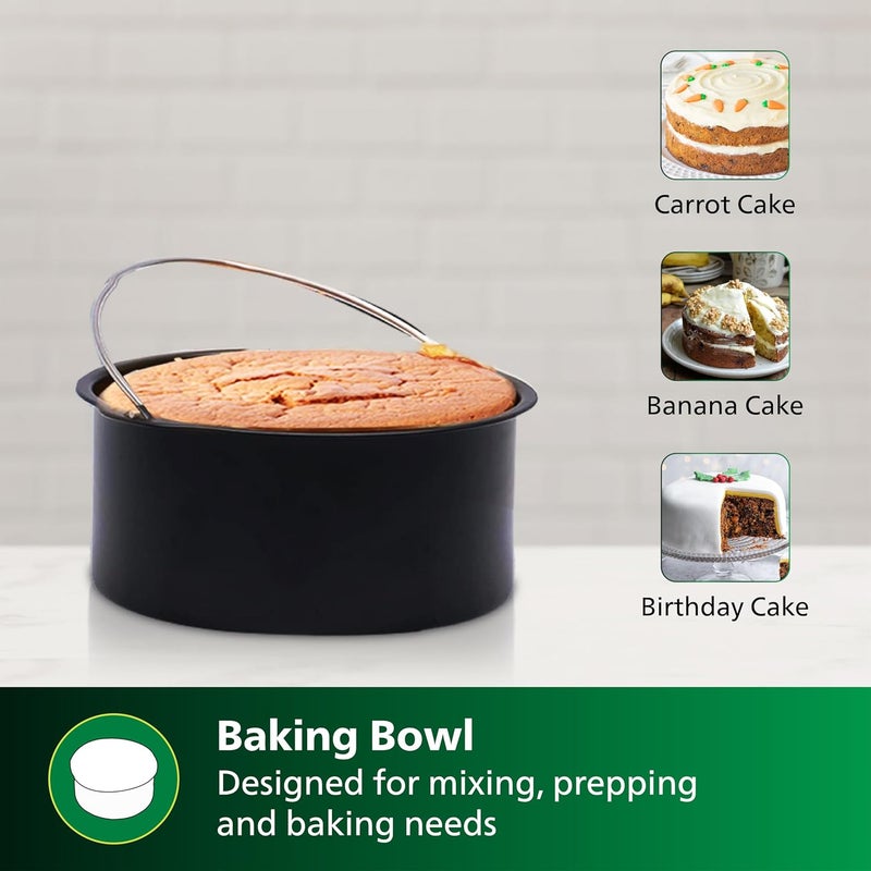 Philips طقم ملحقات الخبز الهوائي المنزلي مع صينية الخبز، أكواب المافن وقفازات اليد، HD9810/01، متوافق مع القلايات الهوائية الكبيرة - Image 2