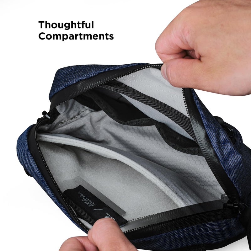 ALPAKA Go Sling Nano 1.6L Compact Camera Sling Bag for Men - Small EDC Crossbody Bag for Point & Shoot Cameras (Blue) - Image 5