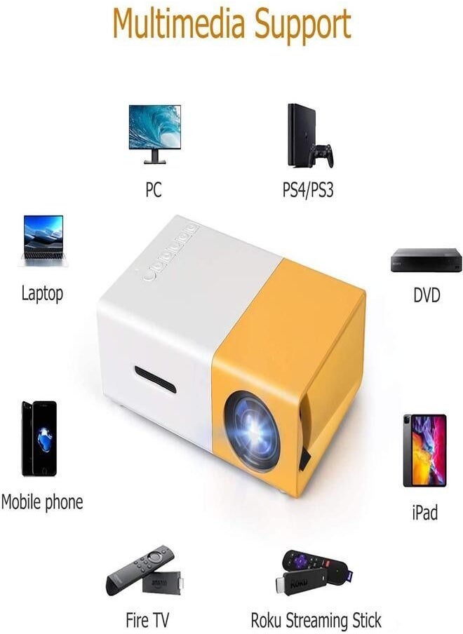 Generic - BoRRen BR-400 Lumens Full HD Native 1080P Led Projector,Short Throw, Remote, 20-60 Inches Projection Size for Home Theater, Classroom and Small Office Use - Image 1