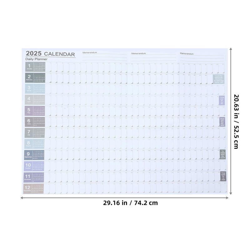 2025 Yearly Wall Calendar Planner Soft Color Palette Minimalist Schedule Organizer For Home And Office - Image 3