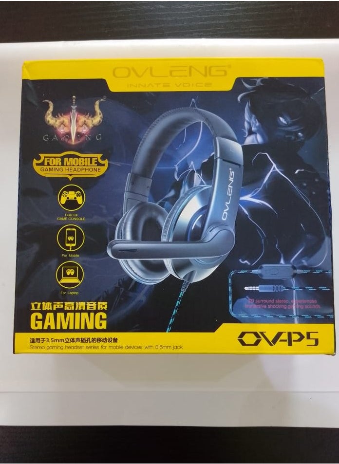 OVLENG - Stylish, Multi-Functional Headset For Gaming And More, Black Color - Image 1