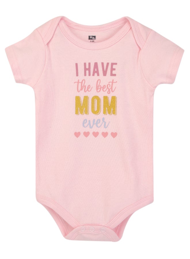 hudson baby Baby Bodysuit 3 Pieces Set Short Sleeve Mummys Girl, 9 - 12 Months - Image 5