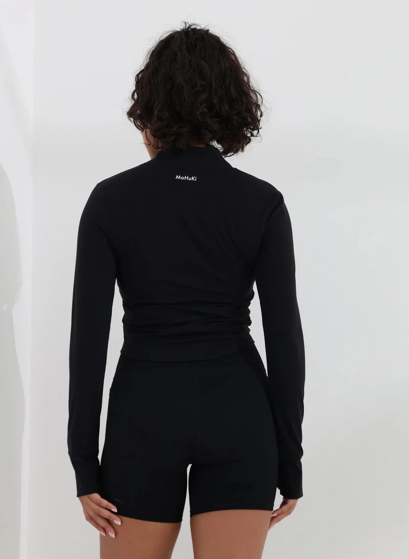 Mohuki Black Olivia Side Pocket Shorts for Women | Best Price UAE