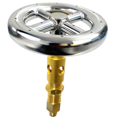 MCAMPAS 60000 BTU Fire Pit Burner Ring, 6 Inch Round 304 Series Stainless Steel Burner Ring for Outdoor Fire Pit - Natural Gas & Propane Fireplace - Image 1