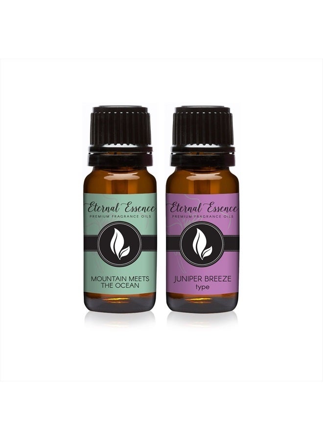 Eternal Essence Oils Pair (2) - Mountain Meets The Ocean & Juniper Breeze - Premium Fragrance Oil Pair - 10ml  - Image 1