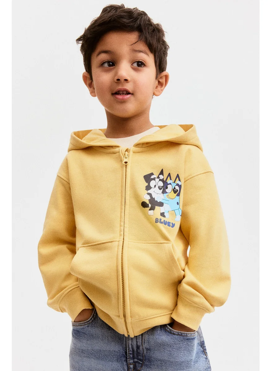 اتش اند ام Printed Zip-Through Hoodie