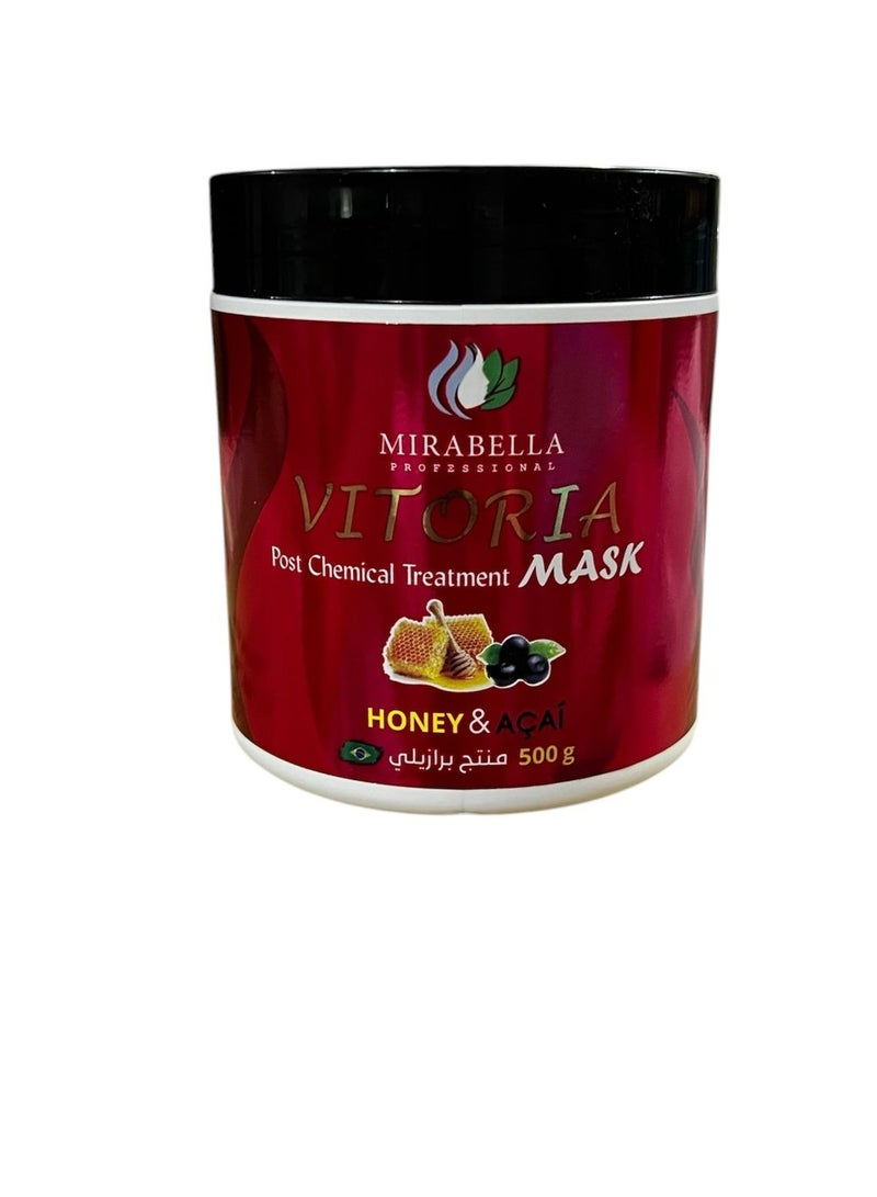 Mirabella Vittoria Professional Cream Care Hair Mask with Organic Sweet Almond Oil Hair Care Nourishing Hair 500g - Image 4